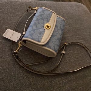 Coach Kip Signature Denim Jacquard Crossbody